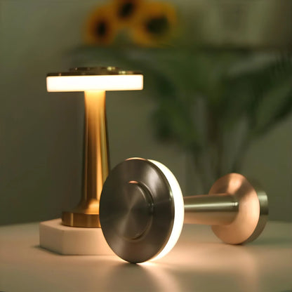 Retro Bar Table Lamp - Rechargeable LED, Touch Dimming