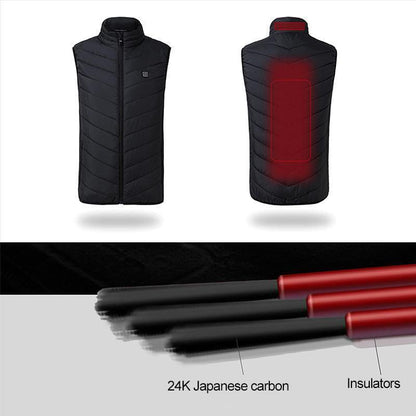 Outdoor Heated Vest with Adjustable Heat Levels