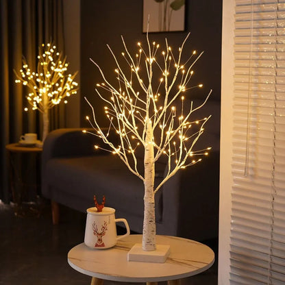 Nordic Birch Tree Light Lamp - LED Bonsai, Warm White