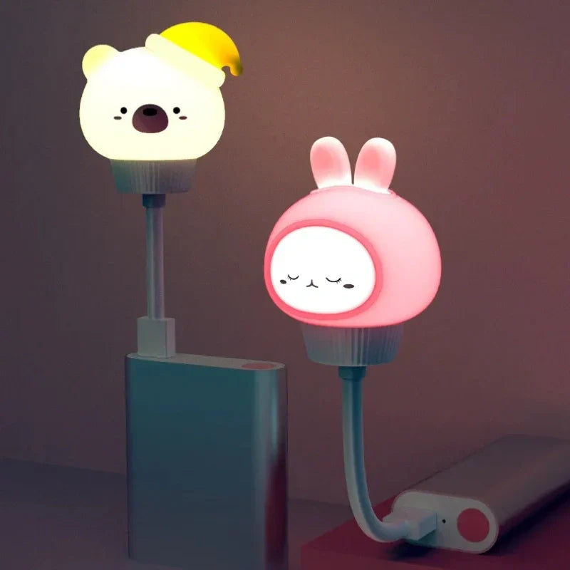 Cutely Animal Kids Night Light - Soft LED, Kids Room Lamp