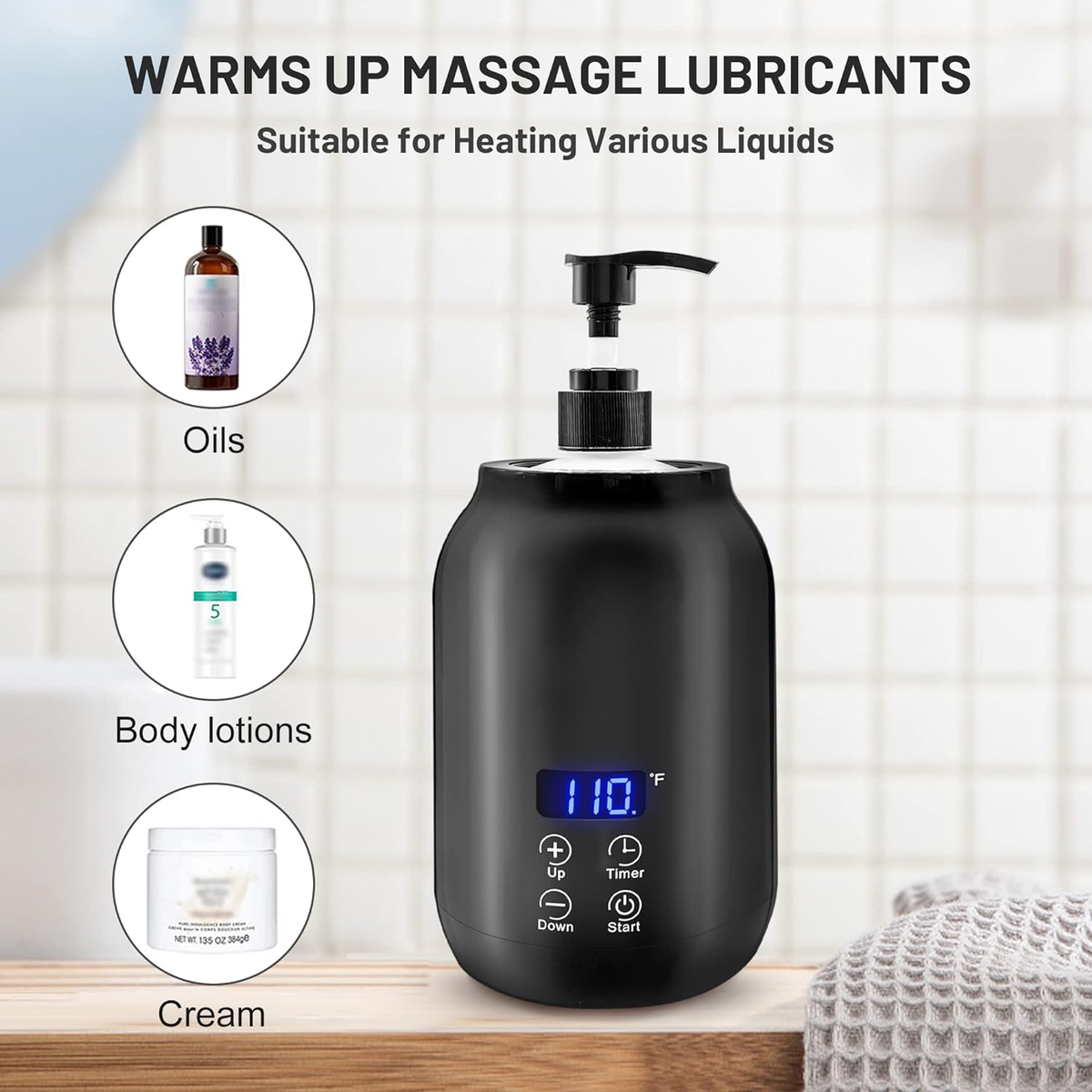 WarmEase Portable Electric Massage Oil Warmer