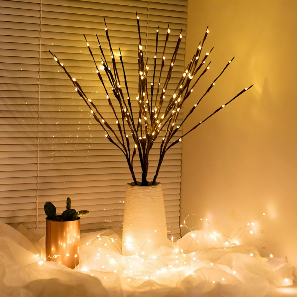 Lighted Flower Branches - LED Twig Lights, Warm White