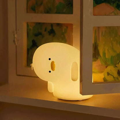 SqueezeBuddies Night Light - Soft Silicone, Tap-Dimmable