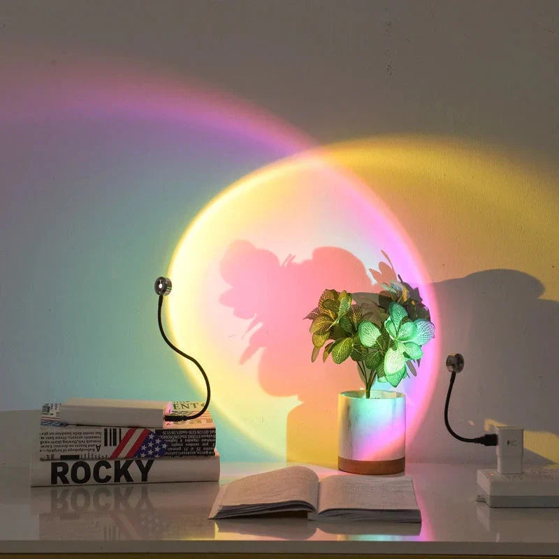 Sunset Projector - RGB Gradient Lamp, Adjustable Head