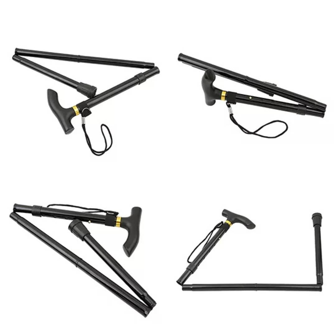 StrideAid Folding Telescopic Walking Stick | Adjustable Cane