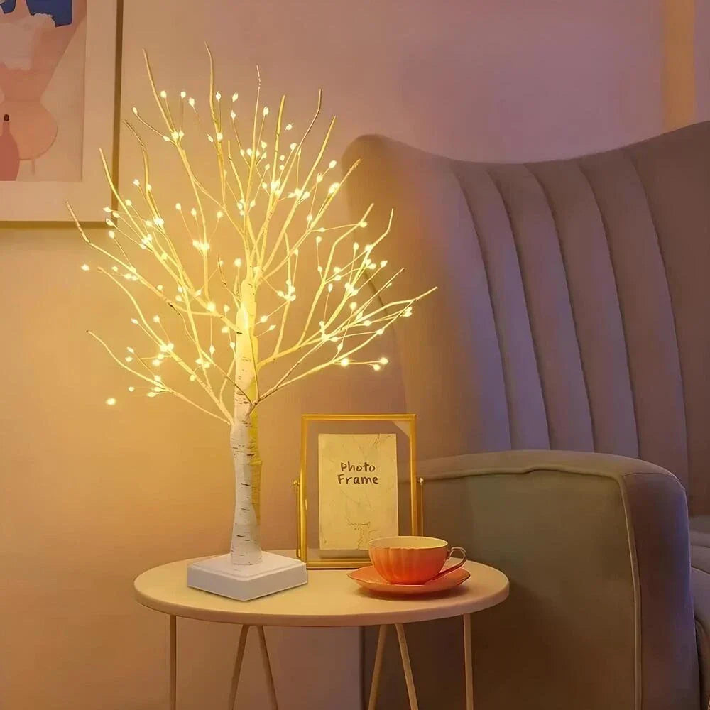 Nordic Birch Tree Light Lamp - LED Bonsai, Warm White