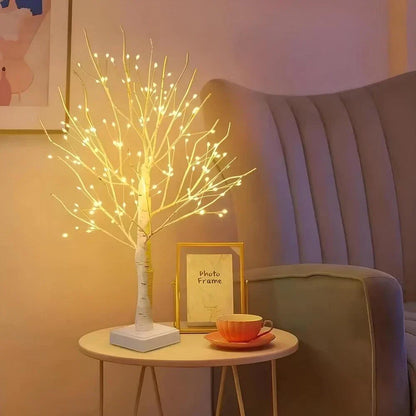 Nordic Birch Tree Light Lamp - LED Bonsai, Warm White