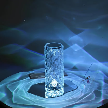 Sparkling Crystal Touch Lamp - Remote Colors, Dimmable, USB
