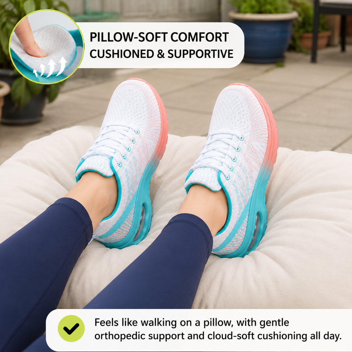 AiroStep Women's Air Cushion Orthopedic Sneakers