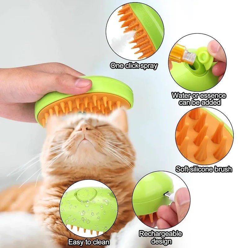 SteamPaws 3-In-1 Cat Brush