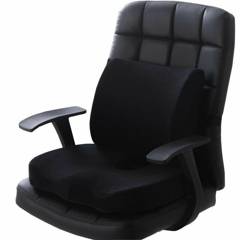 ErgoComfort Memory Foam Seat Cushion - Sciatica & Back Pain Relief