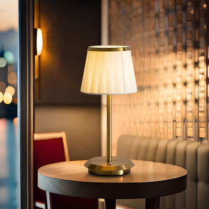 Classic Elegance Table Lamp - Fabric Shade, Brass Base