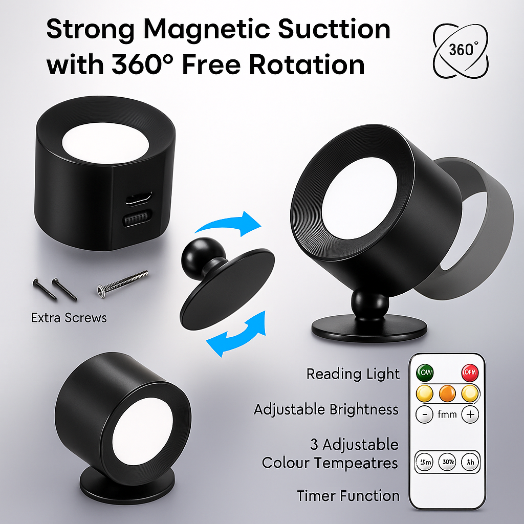 GlowMate Stick-On Wall Light
