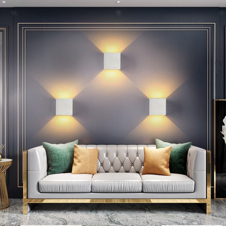 Elegant Cube Wall Light Sconce - Up/Down LED Accent Light