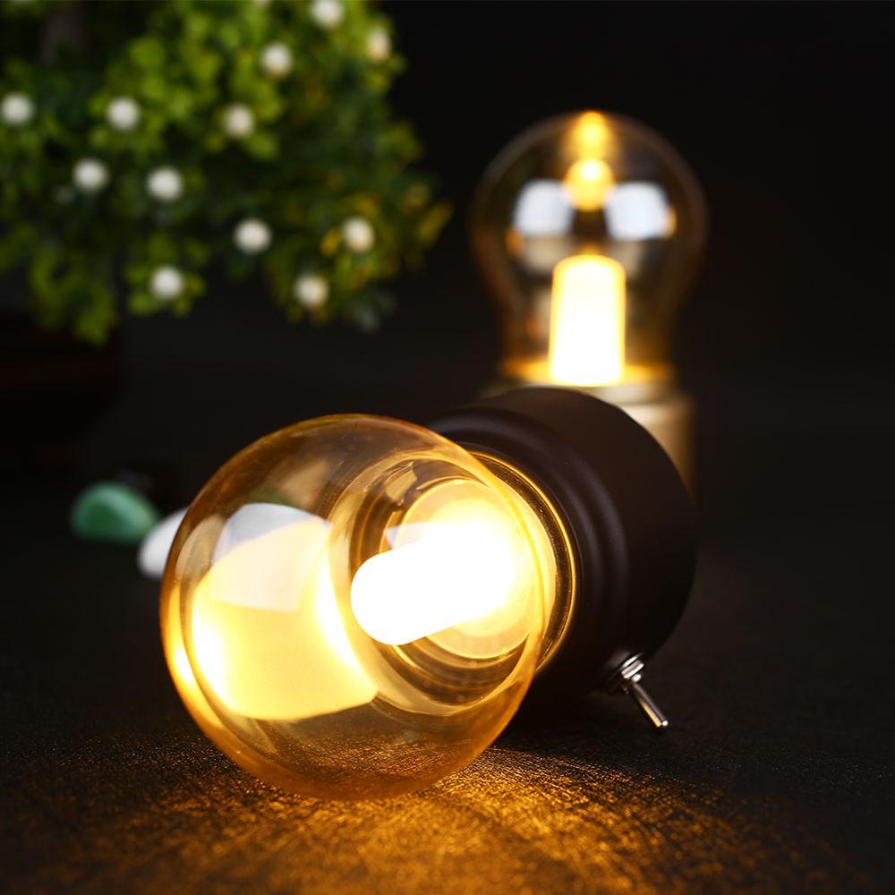 Retro Capsule Desk Lamp - Warm LED, USB Rechargeable