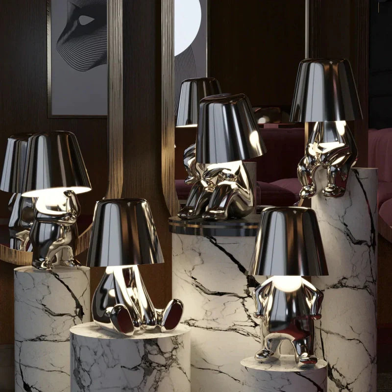 RayDudes Figurine Lamp - Dimmable LED, Cordless & Portable