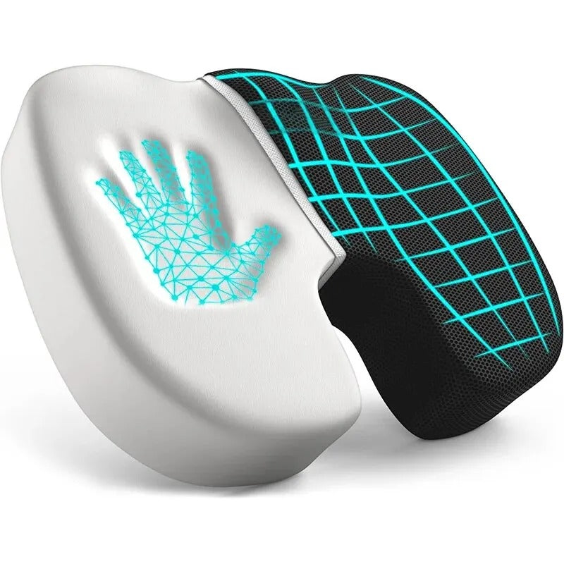 ErgoComfort Memory Foam Seat Cushion - Sciatica & Back Pain Relief