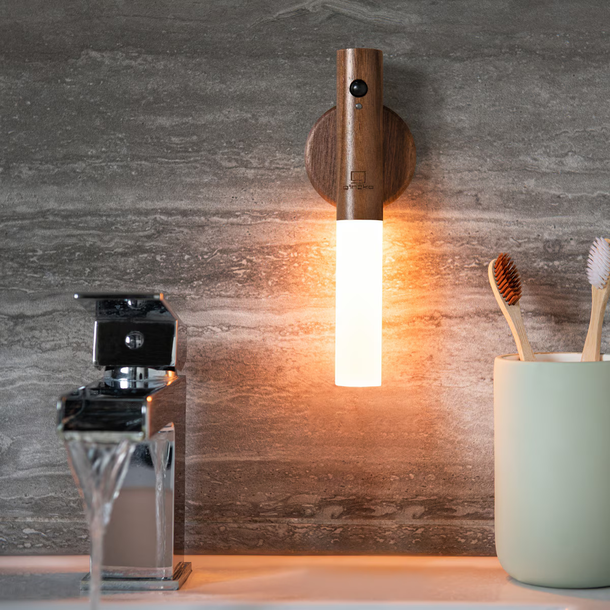 Torch Modern Motion Wall Light - Rechargeable LED, Magnetic Mount