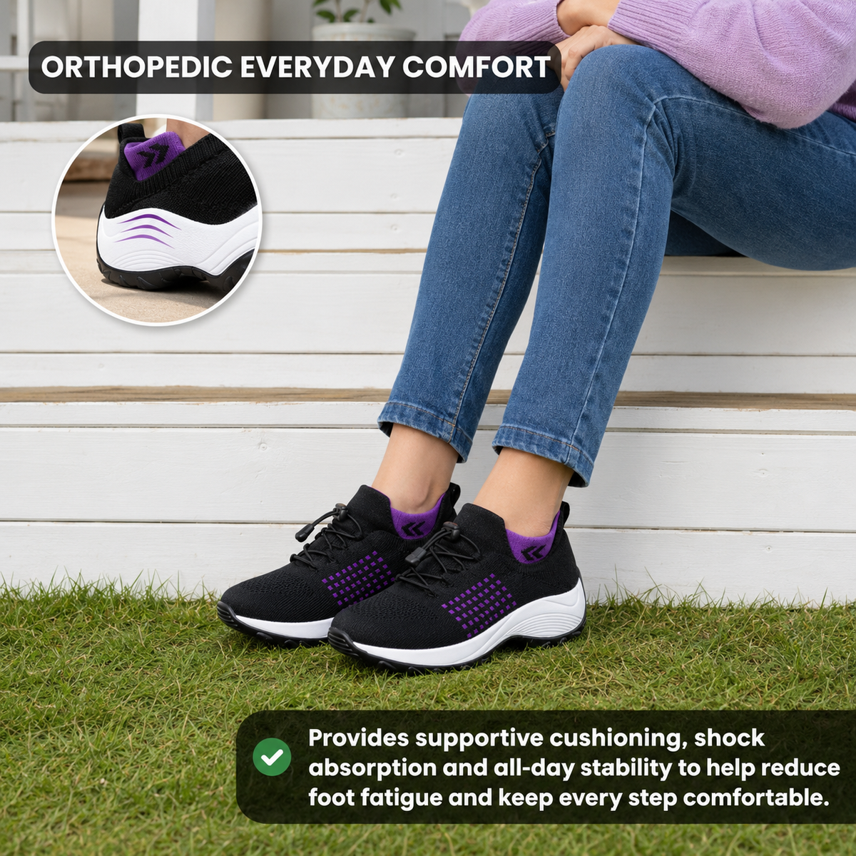 OrthoMila Women's Orthopedic Everyday Shoes