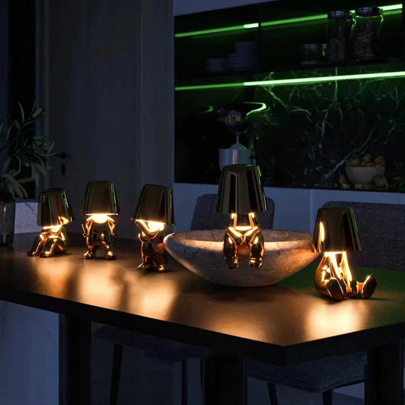 RayDudes Figurine Lamp - Dimmable LED, Cordless & Portable