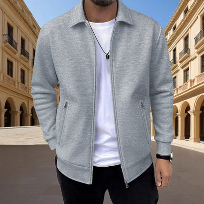 Elton Men's Waffle-Knit Zip Jacket