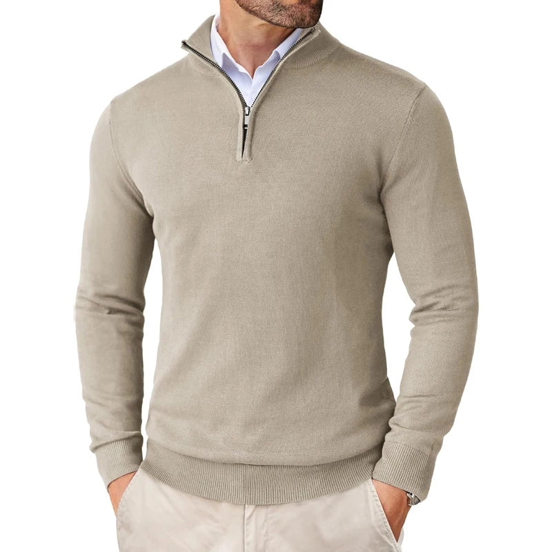 Regent Men's Fine-Knit Quarter-Zip Jumper