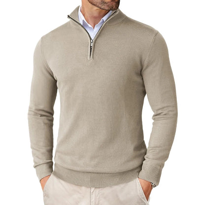 Regent Men's Fine-Knit Quarter-Zip Jumper