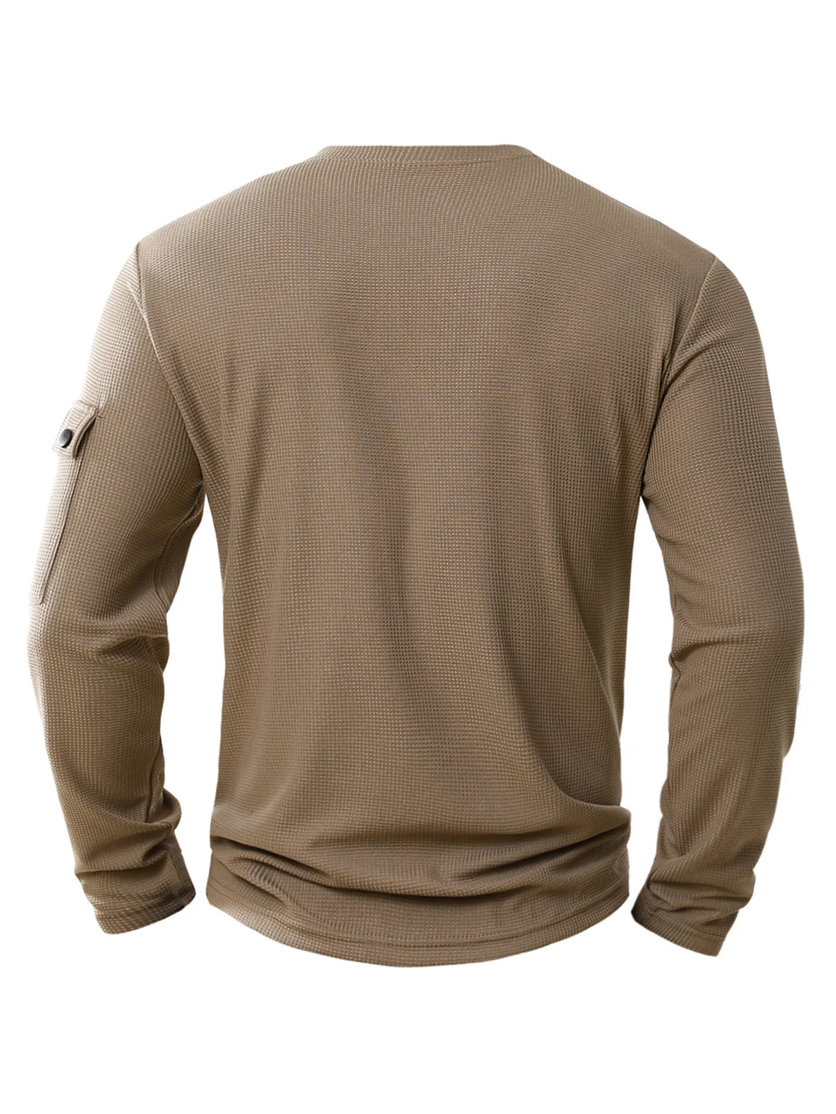Lugo Men's Waffle Henley Long-Sleeve Top