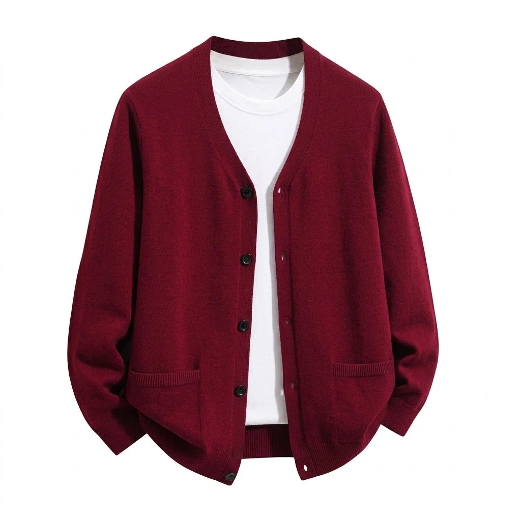 Henry Men's V-Neck Knit Cardigan