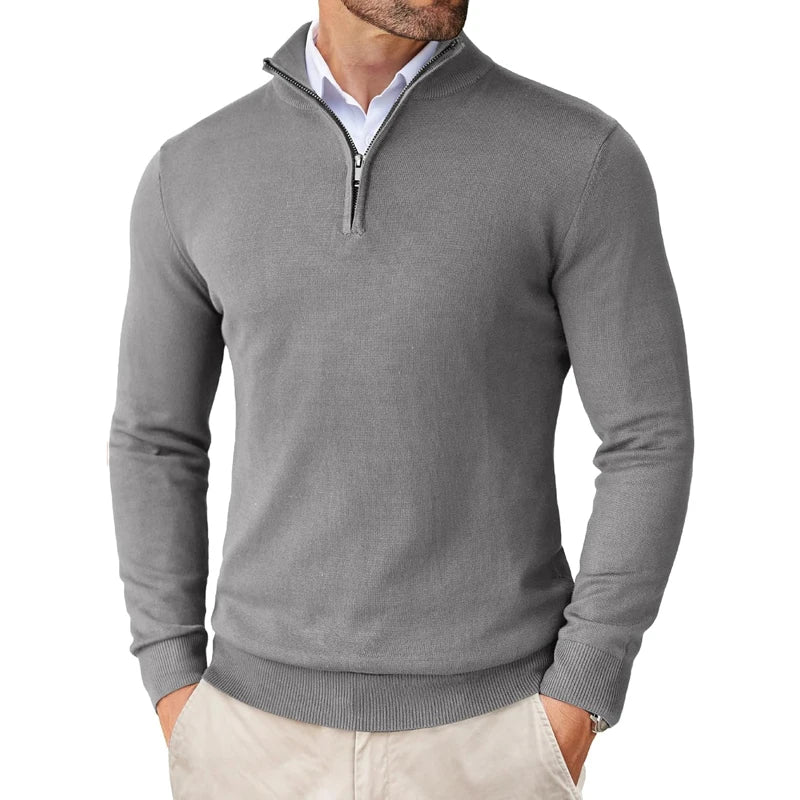 Regent Men's Fine-Knit Quarter-Zip Jumper