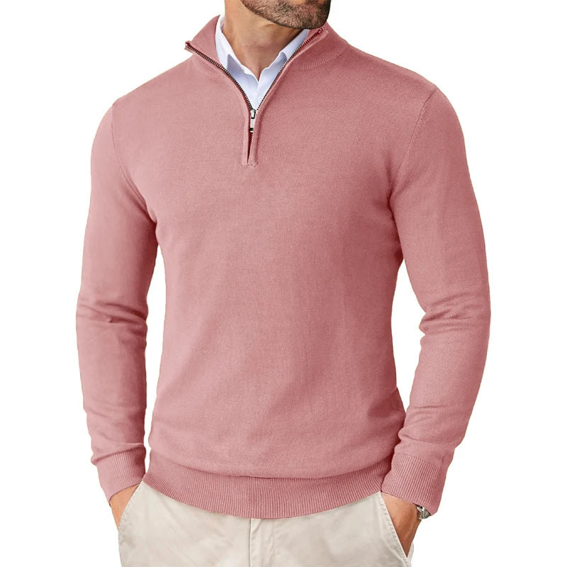 Regent Men's Fine-Knit Quarter-Zip Jumper