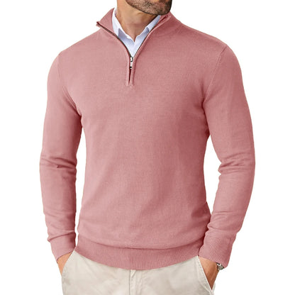 Regent Men's Fine-Knit Quarter-Zip Jumper