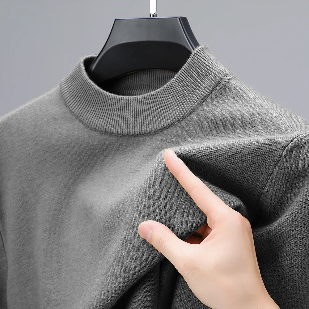 Greenwich Men's Stretch Mock-Neck Jumper