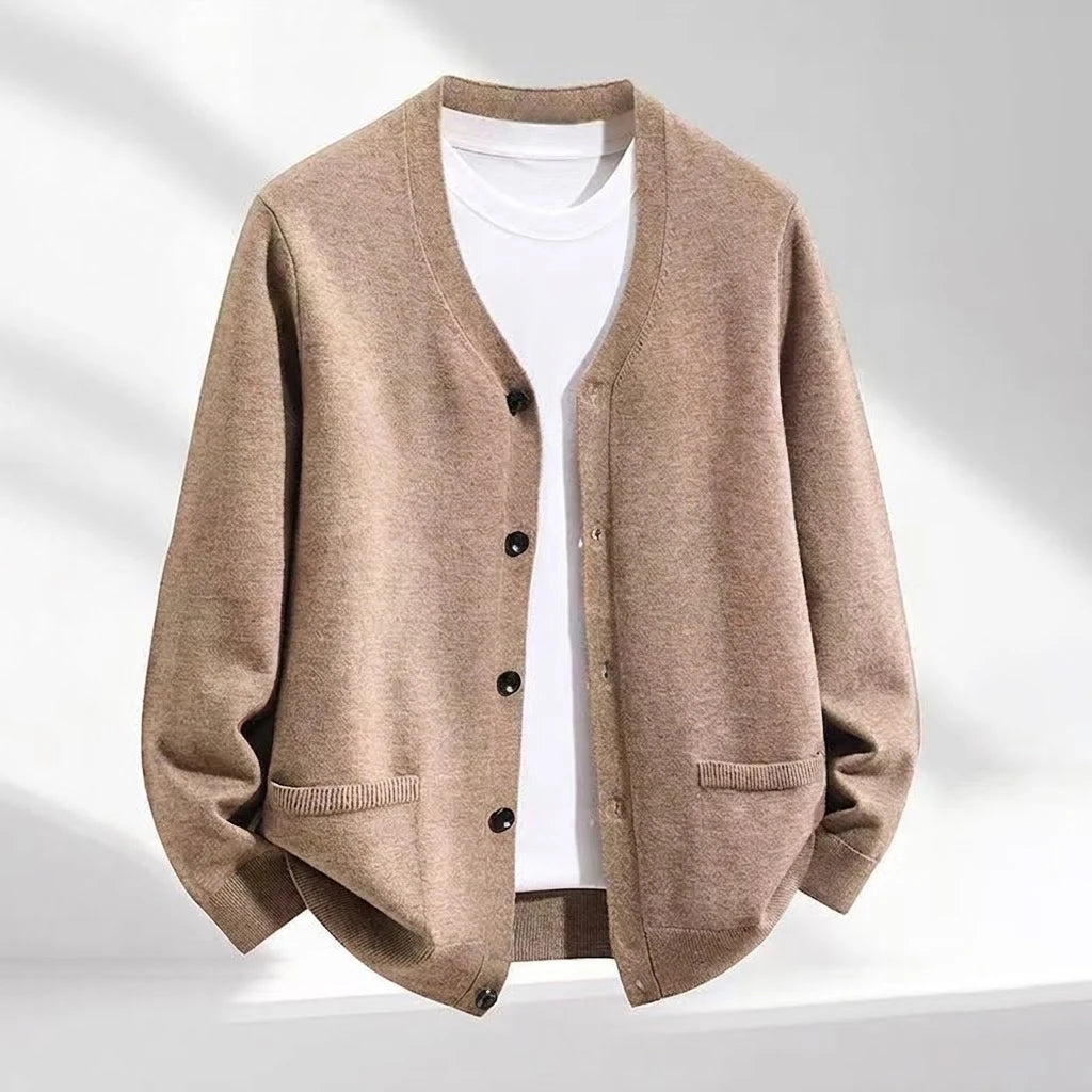 Henry Men's V-Neck Knit Cardigan