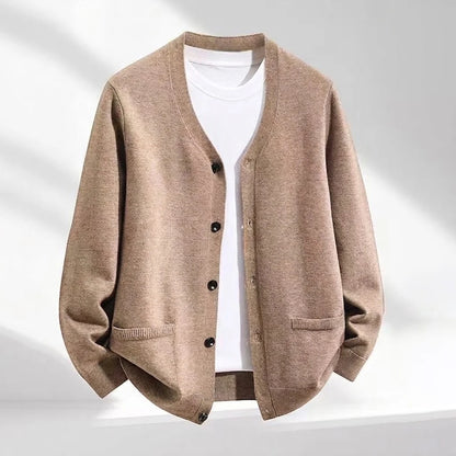 Henry Men's V-Neck Knit Cardigan