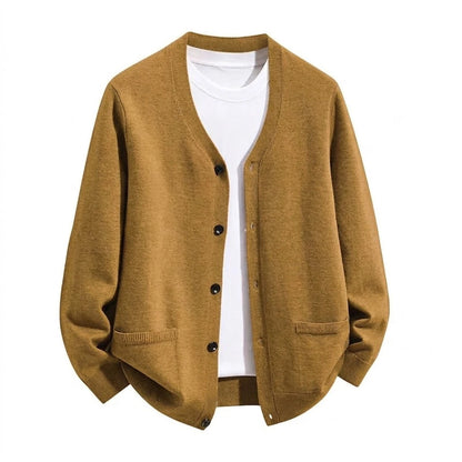 Henry Men's V-Neck Knit Cardigan
