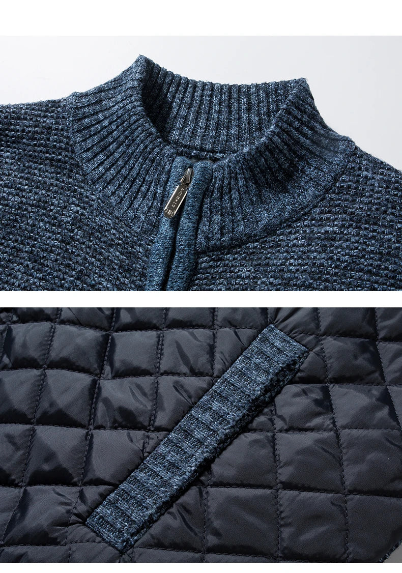Kensington Men's Quilted Knit Zip Cardigan