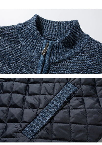 Kensington Men's Quilted Knit Zip Cardigan