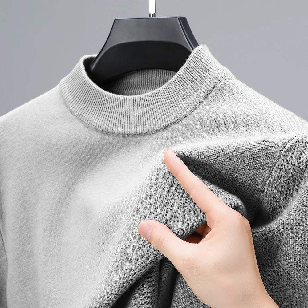 Greenwich Men's Stretch Mock-Neck Jumper