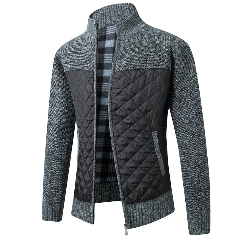 Kensington Men's Quilted Knit Zip Cardigan