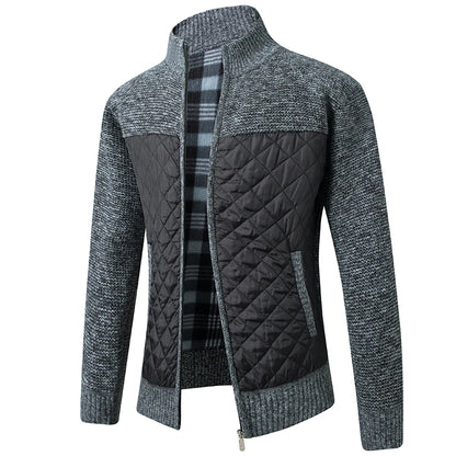 Kensington Men's Quilted Knit Zip Cardigan