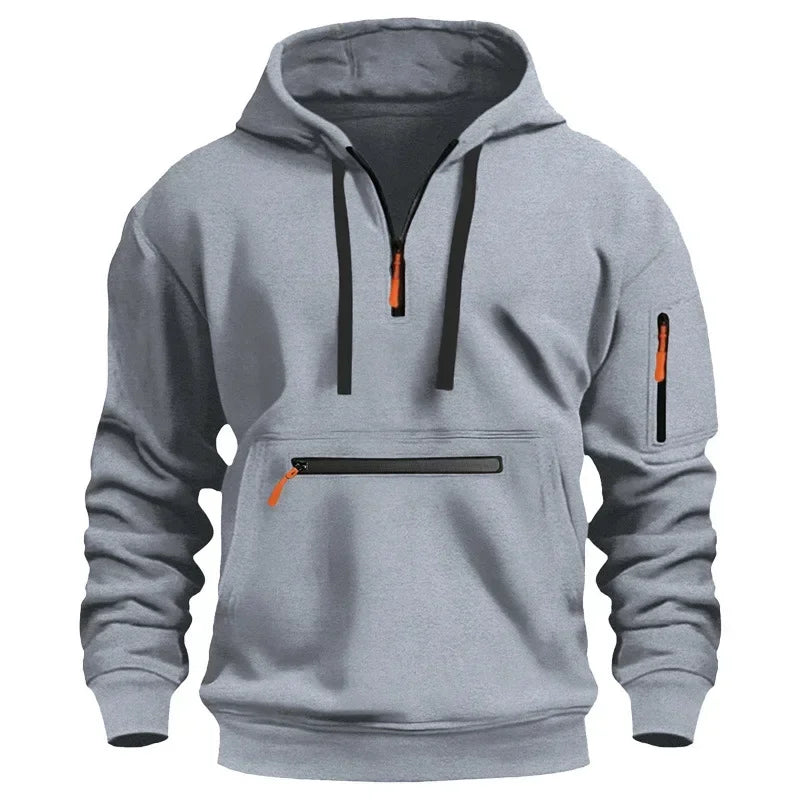 Barnes Men's Fleece Zip-Neck Hoodie