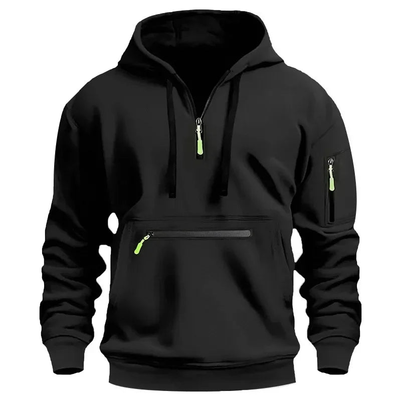Barnes Men's Fleece Zip-Neck Hoodie