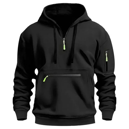 Barnes Men's Fleece Zip-Neck Hoodie