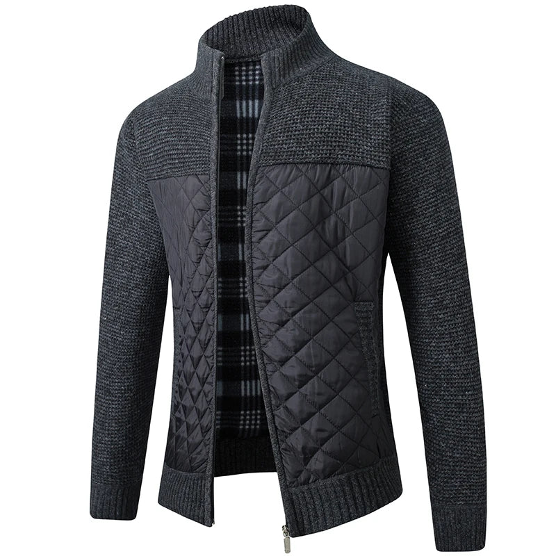 Kensington Men's Quilted Knit Zip Cardigan