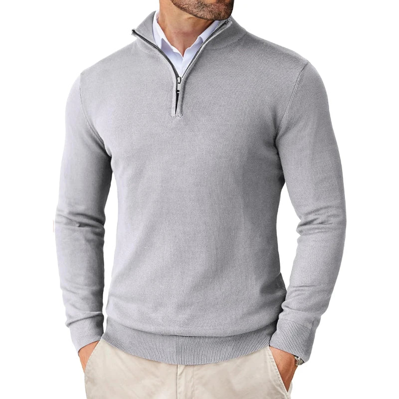 Regent Men's Fine-Knit Quarter-Zip Jumper
