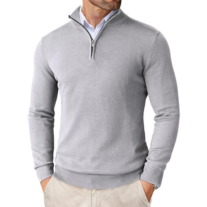 Regent Men's Fine-Knit Quarter-Zip Jumper