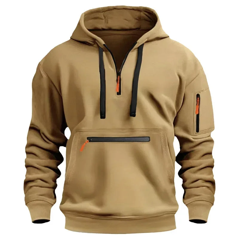 Barnes Men's Fleece Zip-Neck Hoodie