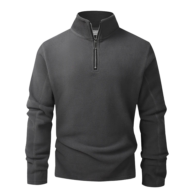 Solano Men's Fleece Quarter-Zip - Dark Grey front