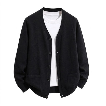 Henry Men's V-Neck Knit Cardigan
